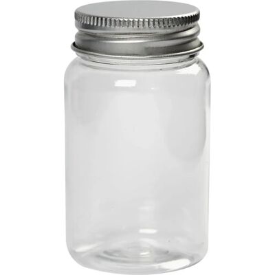 Creativ Company CCH-13181 Pot en plastique transparent - Couvercle à vis - 100 ml - Publicité Creativ Company CCH-13181 Pot en plastique transparent - Couvercle à vis - 100 ml - Publicité