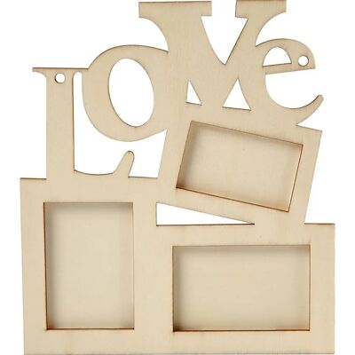 Decorazione in legno CC Hobby - Modello - 19,7x16 cm - 10 pz Decorazione in legno CC Hobby - Modello - 19,7x16 cm - 10 pz