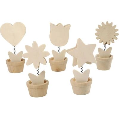 Creativ Company Holz-Memo-Clips - Dekor, 10cm Creativ Company Holz-Memo-Clips - Dekor, 10cm