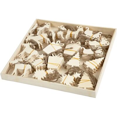 CC Hobby Adornos Navidad - Madera contrachapada, 7-9cm - 90ud CC Hobby Adornos Navidad - Madera contrachapada, 7-9cm - 90ud