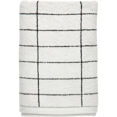 Mette Ditmer Tile Stone Håndkle - 50x100cm - Svart/Off White Mette Ditmer Tile Stone Håndkle - 50x100cm - Svart/Off White