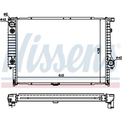 NISSENS 60597A Aluminium Koeler - BMW 5, 7 Serie, Touring NISSENS 60597A Aluminium Koeler - BMW 5, 7 Serie, Touring