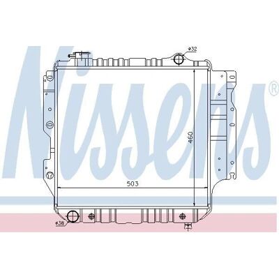 Nissens 61015 Kylare - Aluminium, 458x493x26mm, 2-års garanti Nissens 61015 Kylare - Aluminium, 458x493x26mm, 2-års garanti