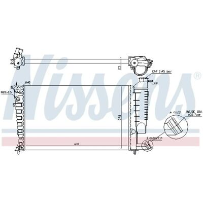 NISSENS 61313A Jäähdytysradiator - Moottori NISSENS 61313A Jäähdytysradiator - Moottori