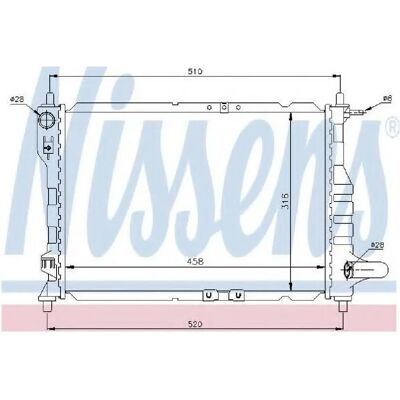 Nissens Chevrolet Matiz Spark Aluminum Radiator - Cooling System Parts Nissens Chevrolet Matiz Spark Aluminum Radiator - Cooling System Parts