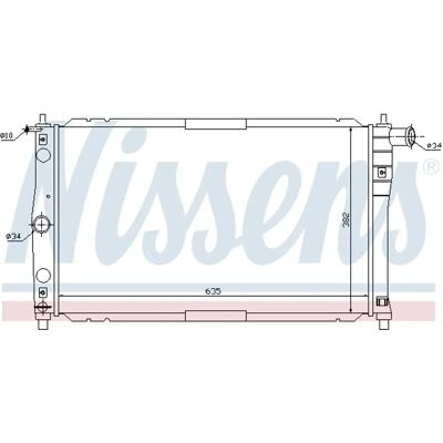 NISSENS 61654 Alumiinijäähdytin - Auton jäähdytysjärjestelmä NISSENS 61654 Alumiinijäähdytin - Auton jäähdytysjärjestelmä