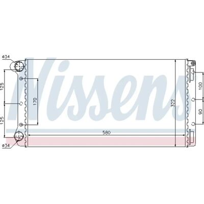 NISSENS - 61692 - 580 mm - 322 mm - Radiator NISSENS - 61692 - 580 mm - 322 mm - Radiator