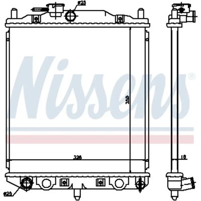 NISSENS 61762 Aluminum Radiator - Cooling Fins Soldered - Car Part NISSENS 61762 Aluminum Radiator - Cooling Fins Soldered - Car Part