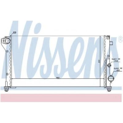 Nissens Radiador de aluminio para Fiat Panda Classic 1.3 D Multijet - Sistema de enfriamiento Nissens Radiador de aluminio para Fiat Panda Classic 1.3 D Multijet - Sistema de enfriamiento