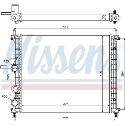 NISSENS 617848 Radiateur en Aluminium - Refroidissement Moteur NISSENS 617848 Radiateur en Aluminium - Refroidissement Moteur