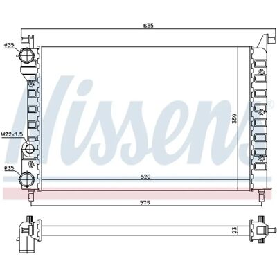 NISSENS 61802 Koelradiator - Koelsysteem NISSENS 61802 Koelradiator - Koelsysteem