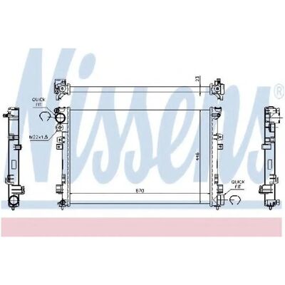 Nissens Modelo 61875A Radiador de enfriamiento del motor - Radiador Nissens Modelo 61875A Radiador de enfriamiento del motor - Radiador