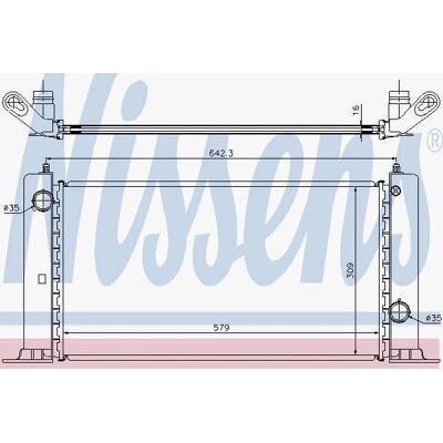 Nissens Fiat Stilo Kühler - Aluminium Fin, Kunststofftank Nissens Fiat Stilo Kühler - Aluminium Fin, Kunststofftank