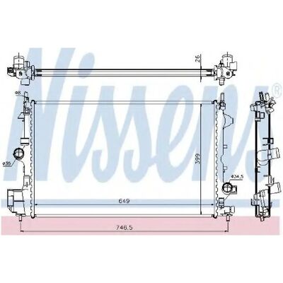 Nissens 61914A Radiator pentru Opel Fiat Saab Vauxhall Nissens 61914A Radiator pentru Opel Fiat Saab Vauxhall