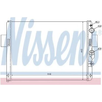 NISSENS 640 490 34 Aluminium Radiator - Motorkøling NISSENS 640 490 34 Aluminium Radiator - Motorkøling