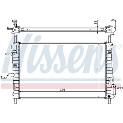 NISSENS 62025A Aluminium Radiator til Ford Mondeo 3 - Radiator NISSENS 62025A Aluminium Radiator til Ford Mondeo 3 - Radiator