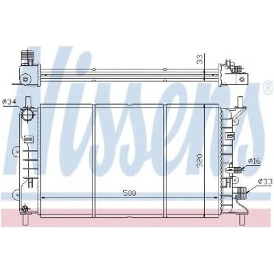 NISSENS 621621 Αλουμινένιο ψυγείο για Ford Escort 5/6 - Σύστημα ψύξης NISSENS 621621 Αλουμινένιο ψυγείο για Ford Escort 5/6 - Σύστημα ψύξης
