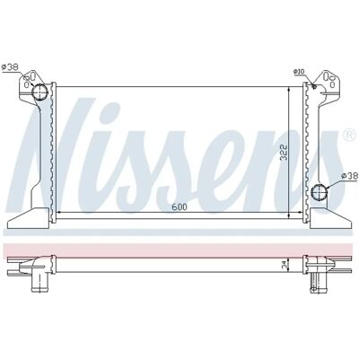 NISSENS 62177 Alumiininen jäähdytin Ford Transit Mk3 - Jäähdytin NISSENS 62177 Alumiininen jäähdytin Ford Transit Mk3 - Jäähdytin