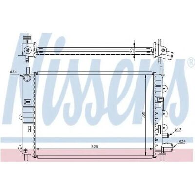 NISSENS 62217A Aluminium Køler til Ford Escort - Kølesystem NISSENS 62217A Aluminium Køler til Ford Escort - Kølesystem