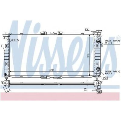 NISSENS 62393 Aluminium Kühler für Mazda 626 V/IV, Xedos 6, MX-6 - Kühler NISSENS 62393 Aluminium Kühler für Mazda 626 V/IV, Xedos 6, MX-6 - Kühler