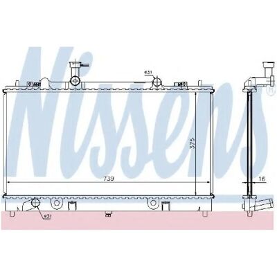 Nissens 62466A Radiator til Mazda 6 - Motorkøling Nissens 62466A Radiator til Mazda 6 - Motorkøling