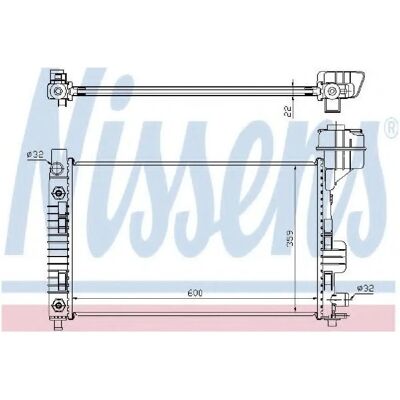 NISSENS 62661A Aluminium Koelrib Radiator - Koelsysteem NISSENS 62661A Aluminium Koelrib Radiator - Koelsysteem
