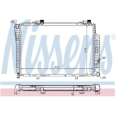 NISSENS 62752A Aluminium Koelradiator - Koelsysteem NISSENS 62752A Aluminium Koelradiator - Koelsysteem