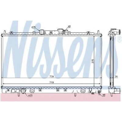 NISSENS 62868A Aluminium Kühler - Kühlrippen, Ohne Tank NISSENS 62868A Aluminium Kühler - Kühlrippen, Ohne Tank