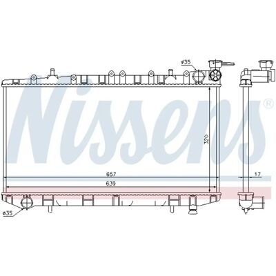 NISSENS 62961 Aluminium Radiator - Køleribber - 2 Års Garanti NISSENS 62961 Aluminium Radiator - Køleribber - 2 Års Garanti