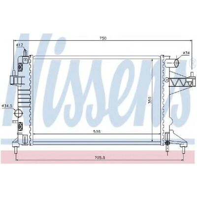 Ψυγείο Nissens 63018 αλουμινίου για Opel Corsa C Tigra Twintop - Ψυγείο Ψυγείο Nissens 63018 αλουμινίου για Opel Corsa C Tigra Twintop - Ψυγείο