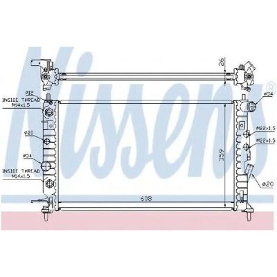 NISSENS Vectra B Aluminium Kühler - Kühlsystem NISSENS Vectra B Aluminium Kühler - Kühlsystem
