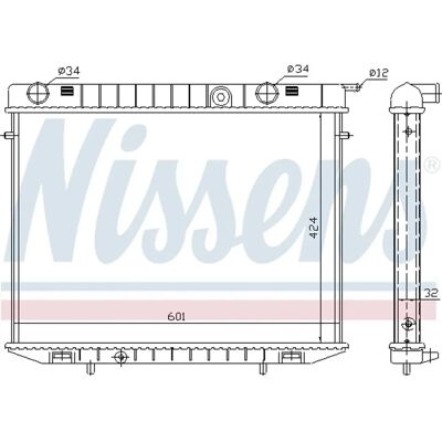 Nissens 63244 Aluminium Radiator voor Opel Frontera & Isuzu - Koelsysteem Nissens 63244 Aluminium Radiator voor Opel Frontera & Isuzu - Koelsysteem
