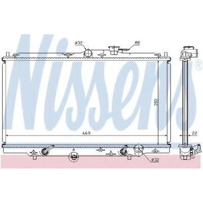 NISSENS 633141 Aluminium Koelrib - Radiator NISSENS 633141 Aluminium Koelrib - Radiator