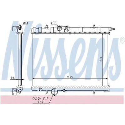 NISSENS 63697 Aluminum Radiator - Cooling System NISSENS 63697 Aluminum Radiator - Cooling System
