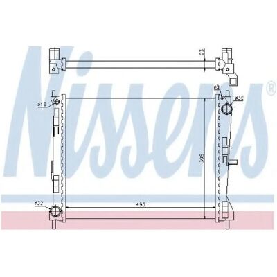 Nissens Nissan Micra Renault Clio Modus Aluminium Koelradiator - Radiator Nissens Nissan Micra Renault Clio Modus Aluminium Koelradiator - Radiator