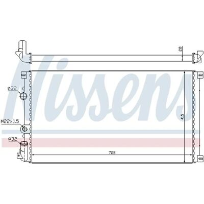 NISSENS 63812A Aluminium Radiator - Motor Koeling NISSENS 63812A Aluminium Radiator - Motor Koeling