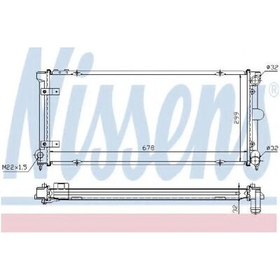 NISSENS 640041 Radiateur - Aluminium, Mechanisch Gemonteerde Koelribben voor Toledo 1 NISSENS 640041 Radiateur - Aluminium, Mechanisch Gemonteerde Koelribben voor Toledo 1
