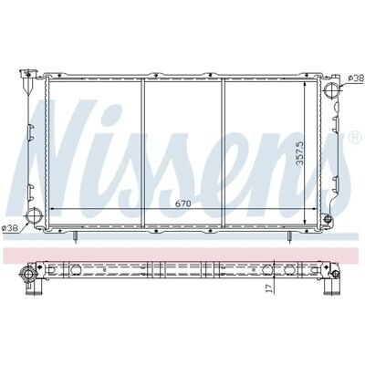 Ψυγείο αλουμινίου NISSENS 64087 για Subaru - Ψύξη κινητήρα Ψυγείο αλουμινίου NISSENS 64087 για Subaru - Ψύξη κινητήρα