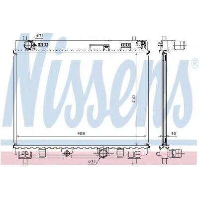 NISSENS 64676A Aluminium Køler til Toyota Yaris - Radiator NISSENS 64676A Aluminium Køler til Toyota Yaris - Radiator