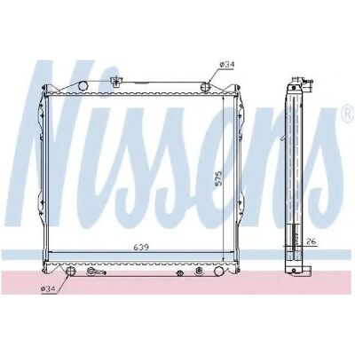 Ψύκτης Toyota Land Cruiser 90 Nissens - Αλουμίνιο, Ενσωματωμένος ψυκτήρας λαδιού Ψύκτης Toyota Land Cruiser 90 Nissens - Αλουμίνιο, Ενσωματωμένος ψυκτήρας λαδιού