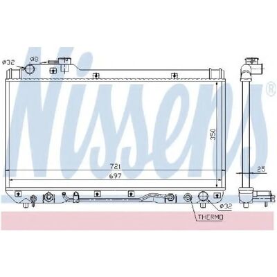 NISSENS 64761 Aluminium radiator - Radiator NISSENS 64761 Aluminium radiator - Radiator