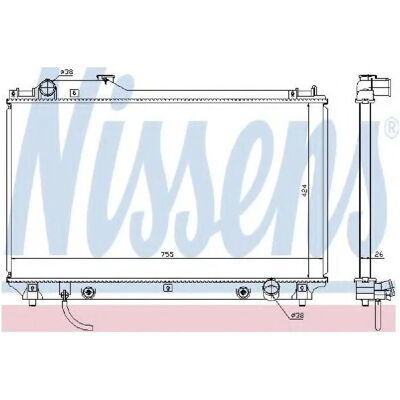 Nissens 1640050230 Alumiininen jäähdyttimen radiattori Lexus LS 430 - Radiator Nissens 1640050230 Alumiininen jäähdyttimen radiattori Lexus LS 430 - Radiator