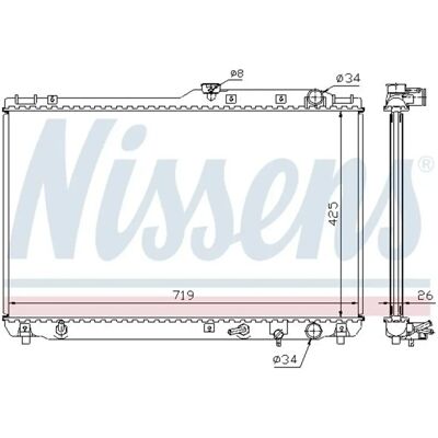 NISSENS 647721 Alumiinijäähdytin - Jäähdytysjärjestelmä NISSENS 647721 Alumiinijäähdytin - Jäähdytysjärjestelmä