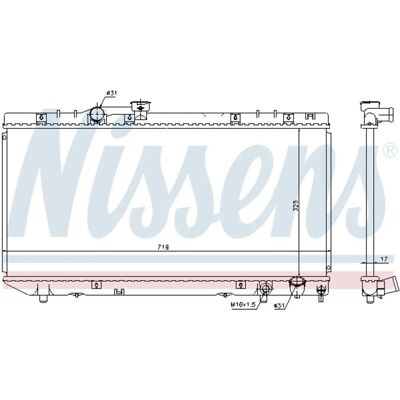 Nissens 64775 Radiateur en aluminium pour Toyota Celica - Système de refroidissement Nissens 64775 Radiateur en aluminium pour Toyota Celica - Système de refroidissement