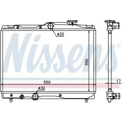 NISSENS 64839 Aluminium Kühler für Toyota Corolla - Kühler NISSENS 64839 Aluminium Kühler für Toyota Corolla - Kühler