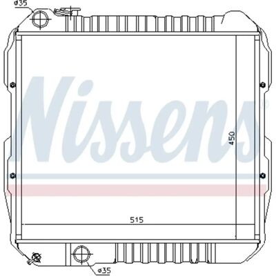 NISSENS 64845 Alumiininen jäähdytin - Toyota Hilux 5 Pickup, 4Runner - Järjestelmä NISSENS 64845 Alumiininen jäähdytin - Toyota Hilux 5 Pickup, 4Runner - Järjestelmä