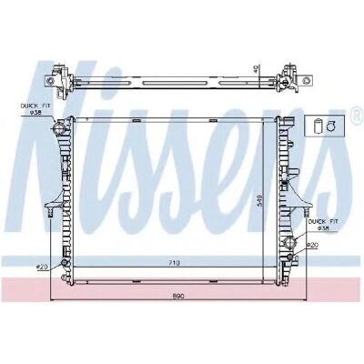 Nissens Αλουμινένιο Ψυγείο για Audi Q7 VW Touareg - Ψυγείο Nissens Αλουμινένιο Ψυγείο για Audi Q7 VW Touareg - Ψυγείο