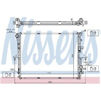 Nissens Aluminium Radiator til Audi Q7, Cayenne, Touareg - Motor Køling Nissens Aluminium Radiator til Audi Q7, Cayenne, Touareg - Motor Køling
