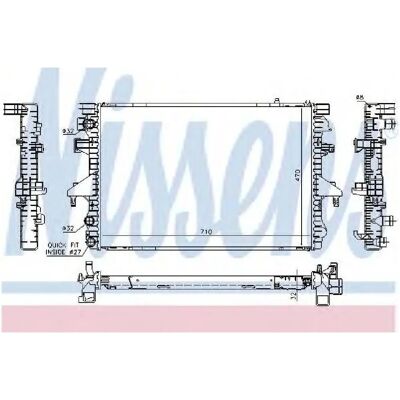 NISSENS 65282A Radiateur en aluminium pour VW Transporter - Radiateur NISSENS 65282A Radiateur en aluminium pour VW Transporter - Radiateur