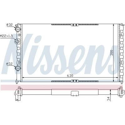 NISSENS 65290 Aluminium Motorradiator - Mechanisch gelaste koelribben NISSENS 65290 Aluminium Motorradiator - Mechanisch gelaste koelribben